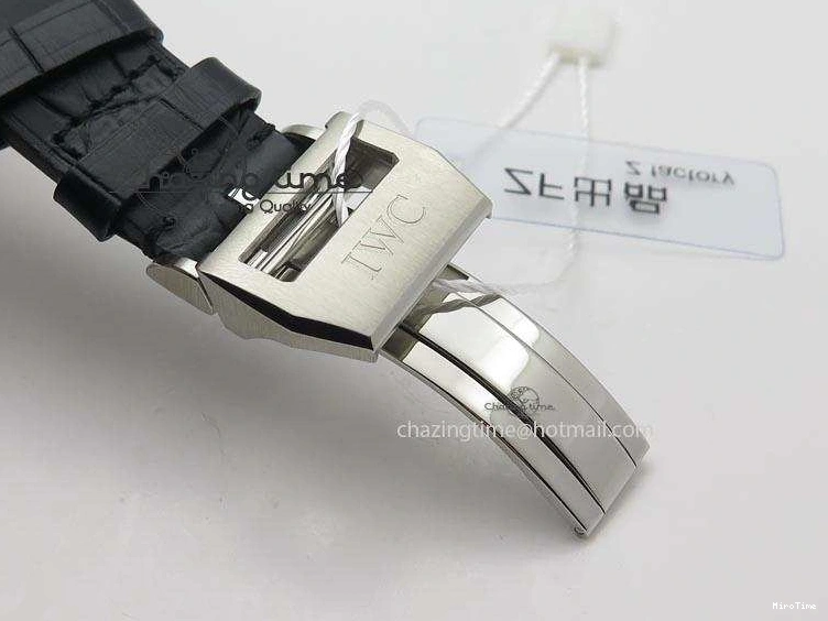 MIROTIME 0318 TimelessDesign Big Pilot Real PR IW500906 ZF 1:1 Best Edition Silver Dial On Black Leather Strap A 7285